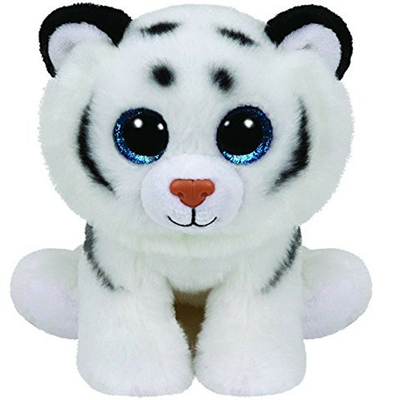 TY Beanie Boos Plišana igračka 24cm Beli tigar Tundra 90219 - Image 1