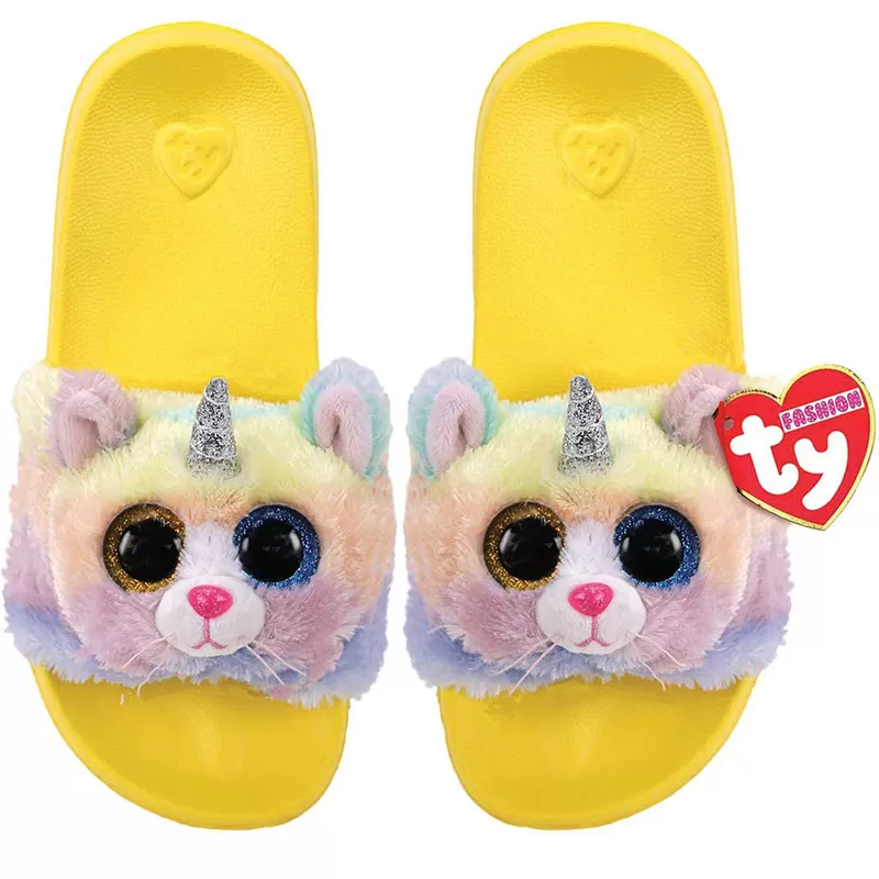 Papuče za decu TY Beanie Boos Fashion broj 32-34 Mačka jednorog Heather 95441