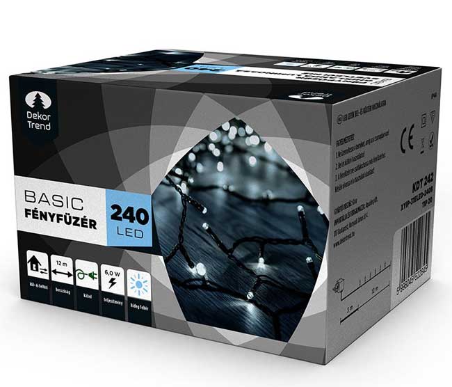 Novogodišnje lampice za spoljnu i unutrašnju upotrebu Hladno bela 240 LED KDT 242