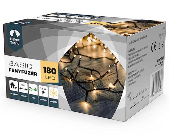 Novogodišnje lampice za spoljnu i unutrašnju upotrebu Toplo bela 180 LED KDT 181