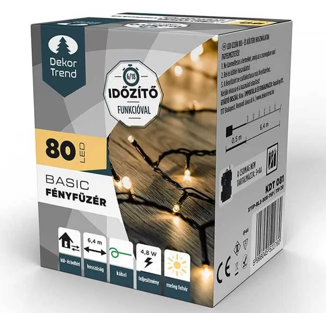 Novogodišnje lampice na baterije Toplo bela 80 LED KDT 081
