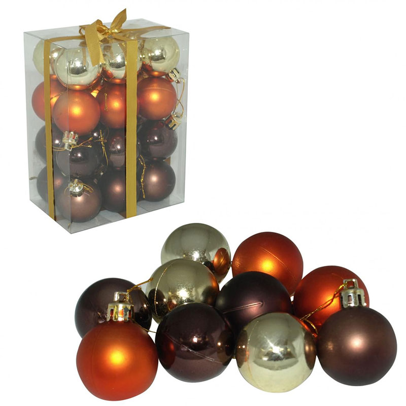 Novogodišnji ukrasi za jelku 24 raznobojne kugle
