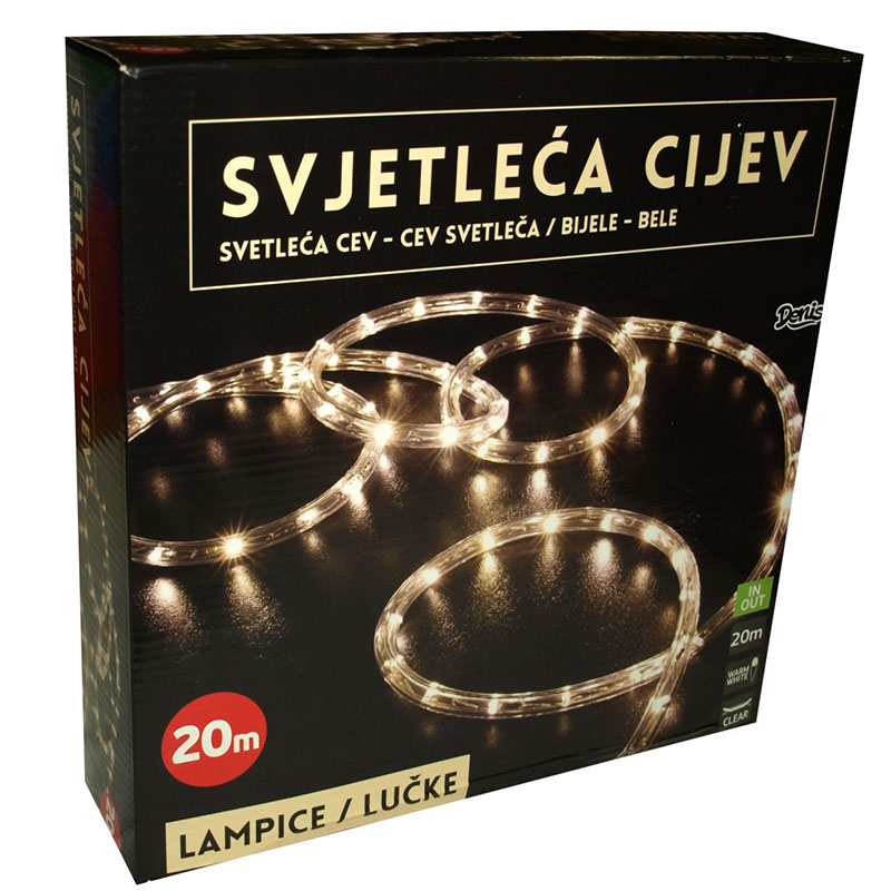 Svetleće crevo 20 metara Belo