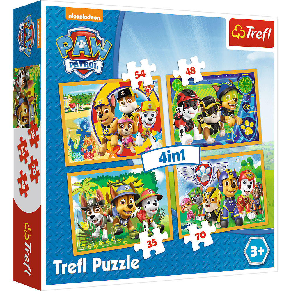 Trefl puzzle 4u1 Patrolne Šape 34307