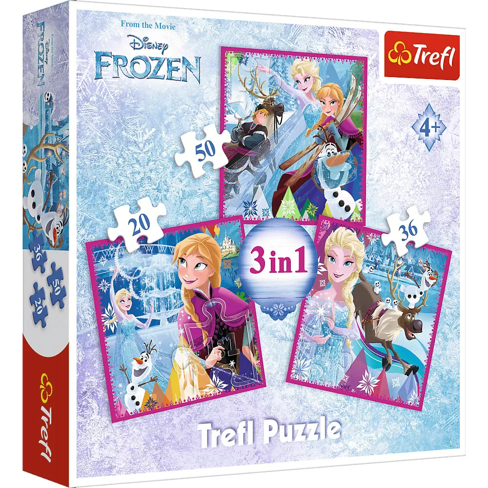 Trefl puzzle 3u1 Frozen 34832