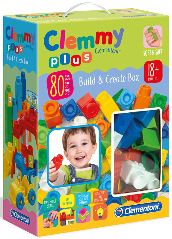 Clementoni Clemmy Gumene kocke 80 komada 17257