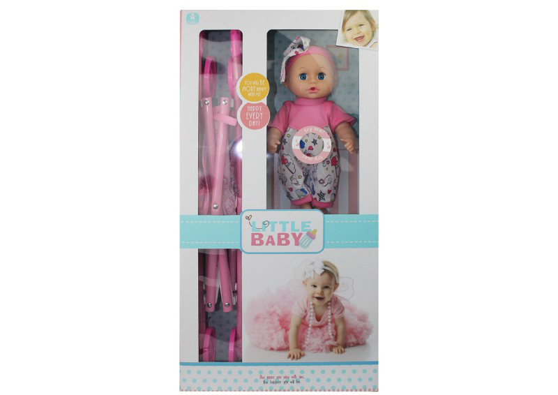 LITTLE BABY Lutka beba sa kolicima 655-3C 858040