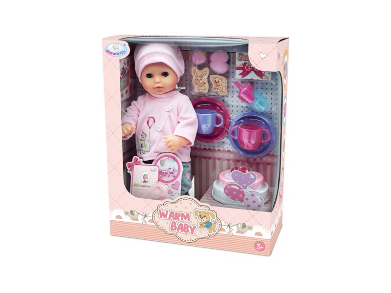 WARM BABY Lutka beba 40cm sa rođendanskim setom WZJ033A-2 858046