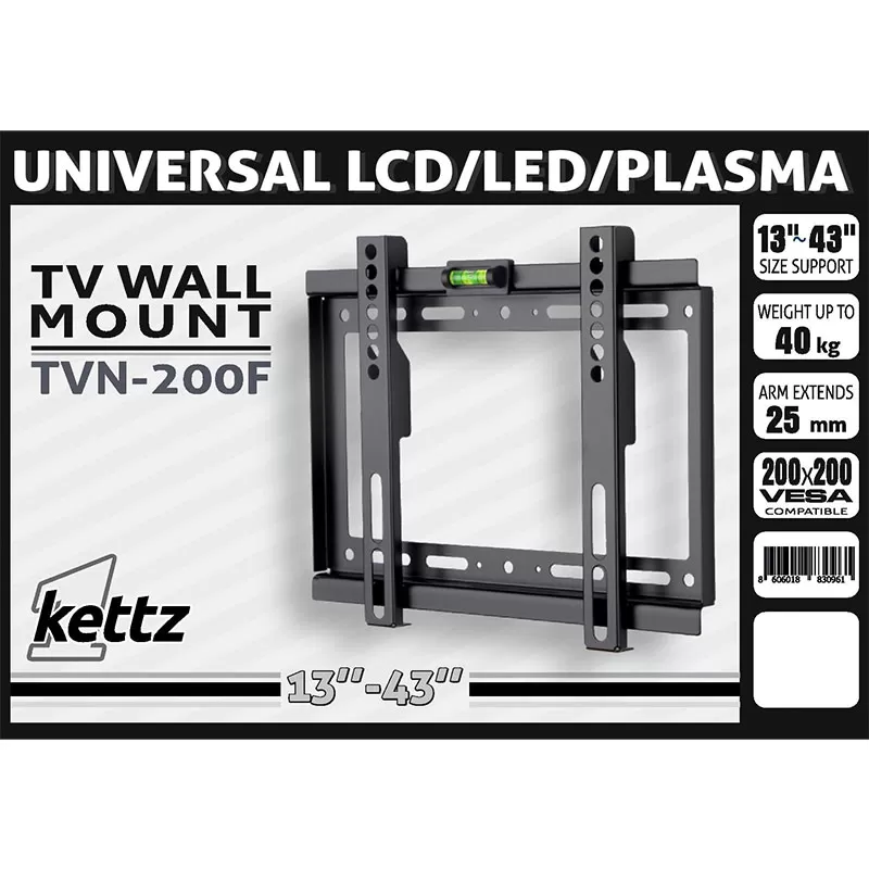 Fiksni nosač televizora 13-43 inča Kettz TVN-200F