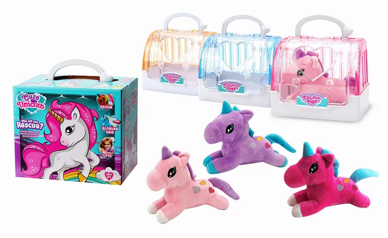 Plišana igračka za decu JEDNOROG u prenosivoj kutiji D00002041 3831000320419