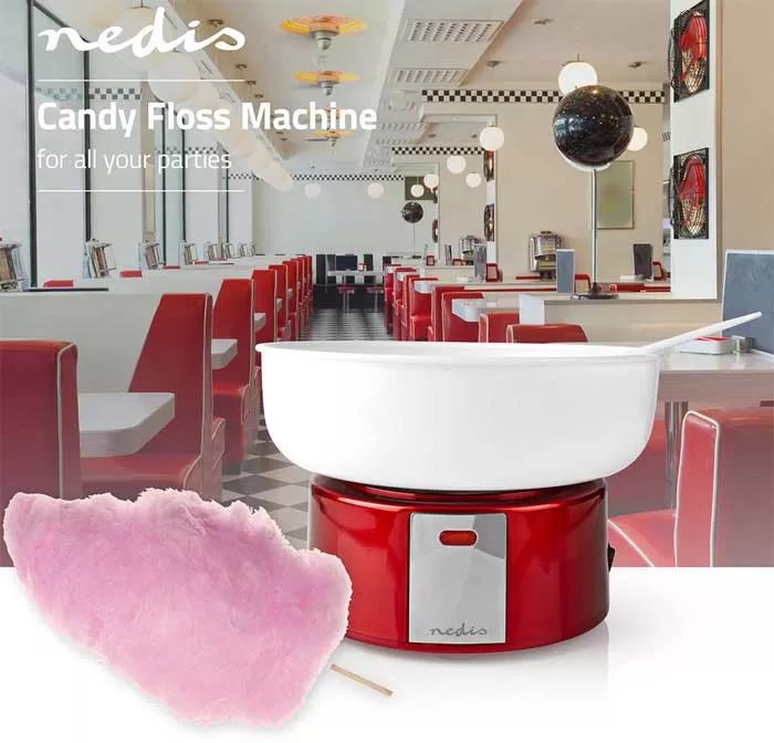 Aparat za šećernu vunu Nedis FCCM100FRD