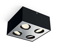 Philips BOX LED spot svetiljka crna 4x4.5W