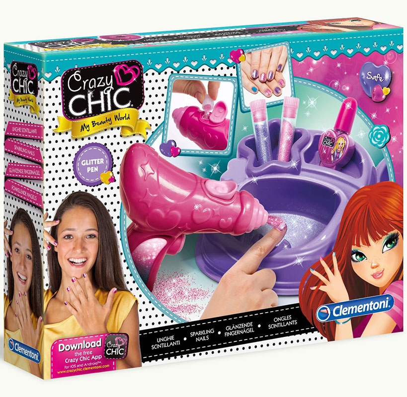 CLEMENTONI Crazy Chic Set za nokte SA ŠLJOKICAMA Ulepšavanje CL15179