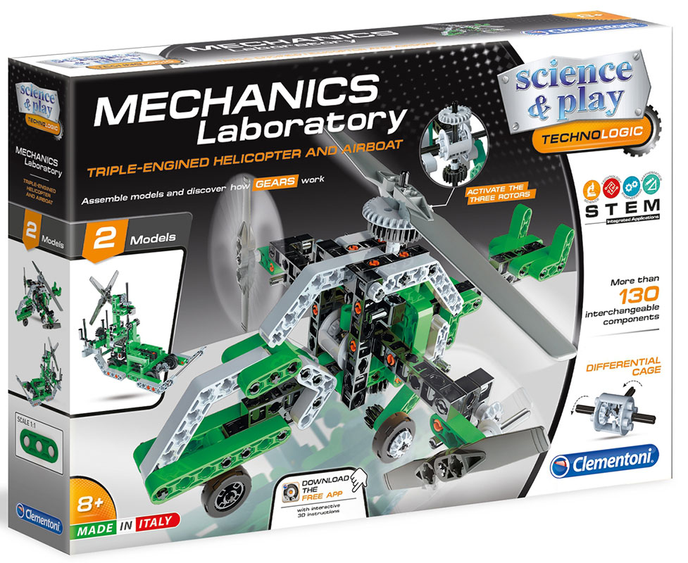 CLEMENTONI Science and Play MECHANICS Mehanika HELIKOPTER i AIRBOAT CL75032