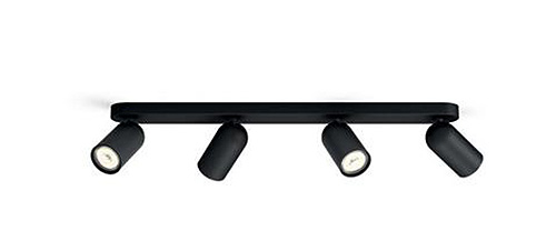 Pongee spot svetiljka crna 4xmax10W