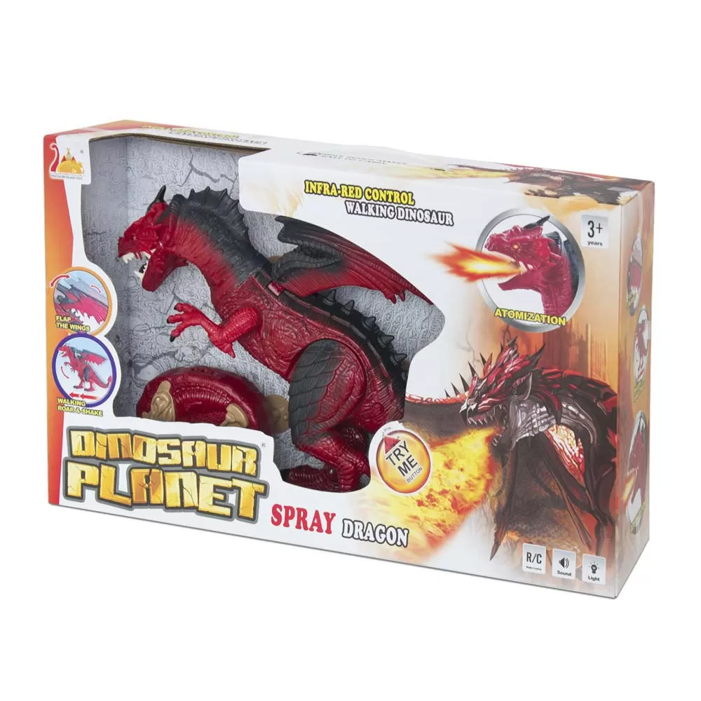BEST LUCK Dinosaurus Zmaj SPRAY DRAGON na daljinski Crveni BE259038