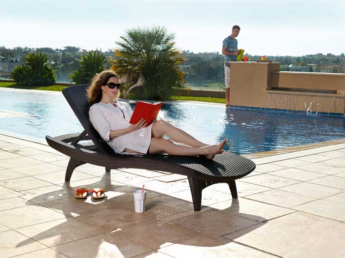 Ležaljka za baštu i plažu Curver Keter Pacific Graphite 230674