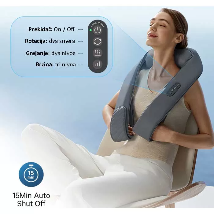 Bežični šijacu masažer sa punjivom baterijom Naipo oCuddle P1