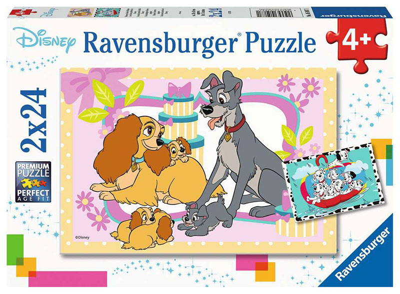 Puzzle 2x24 dela Diznijeve omiljene kuce Ravensburger 05087