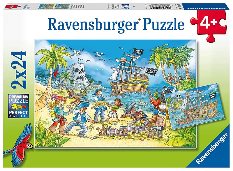 Puzzle 2x24 dela Ostrvo avanture Ravensburger 05089