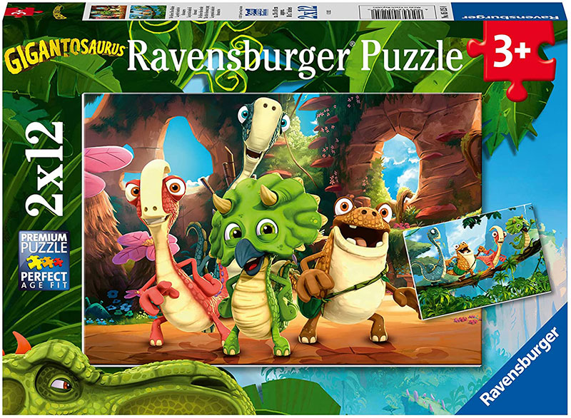 Puzzle 2x12 delova Družina malih dinosaurusa Ravensburger 05125