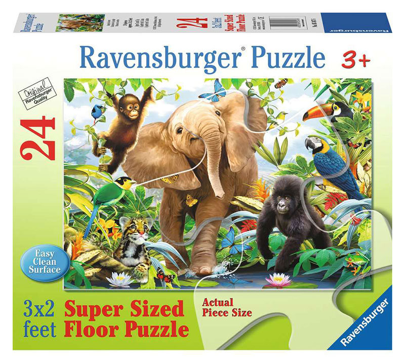 Ravensburger Velike podne puzzle 24 dela Mladunci iz džungle 05347