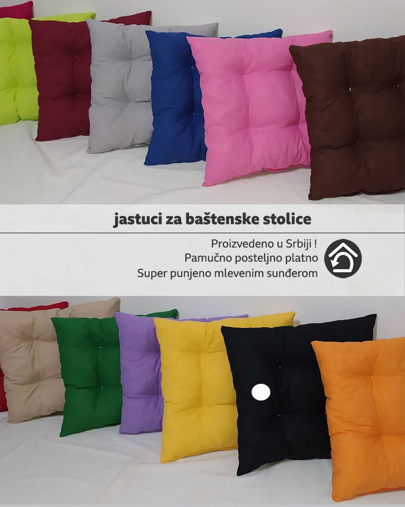 Sedalica Jastuk Za Baštensku Stolicu 30 x 30 cm Black - Image 1