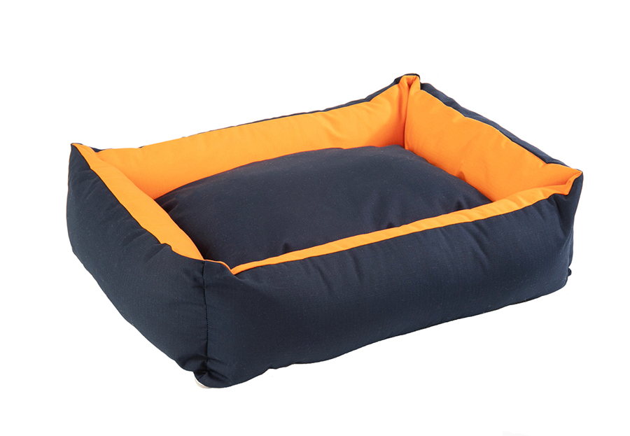 Pet Line Krevet za pse Square Navy - Orange 65cm 36-3 - Image 1