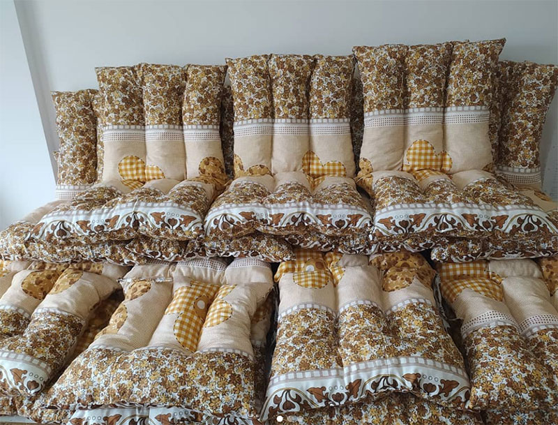 Jastuk Za Stolicu Sa Naslonom 1 kom. 45 x 90 cm BROWN FLOWERS