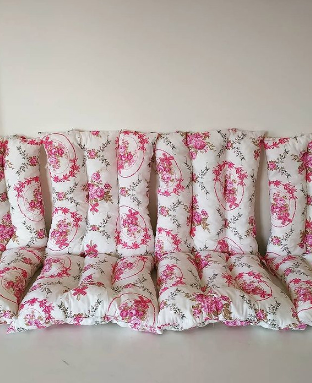 Jastuk Za Stolicu Sa Naslonom 1 kom. 60 x 120 cm FLOURISH Pink