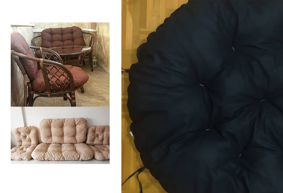 Jastuci za bambus ratan garnituru Bahama BLACK