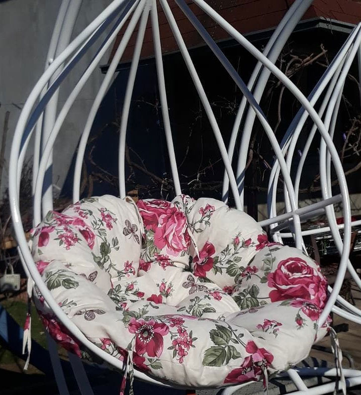 Jastuk Za Jaje Baštensku Ljuljašku - 100 cm PINK FLO - Image 1