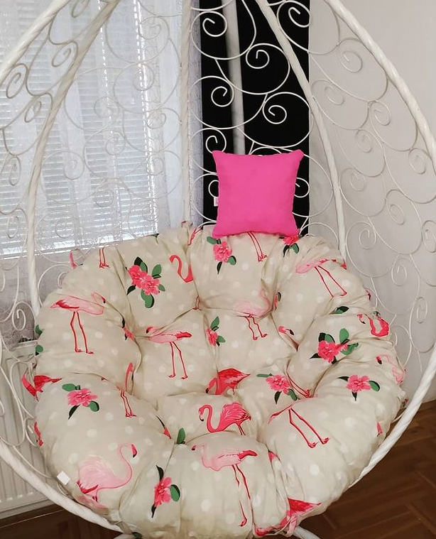 Jastuk Za Jaje Baštensku Ljuljašku - 140 cm - Flamingo