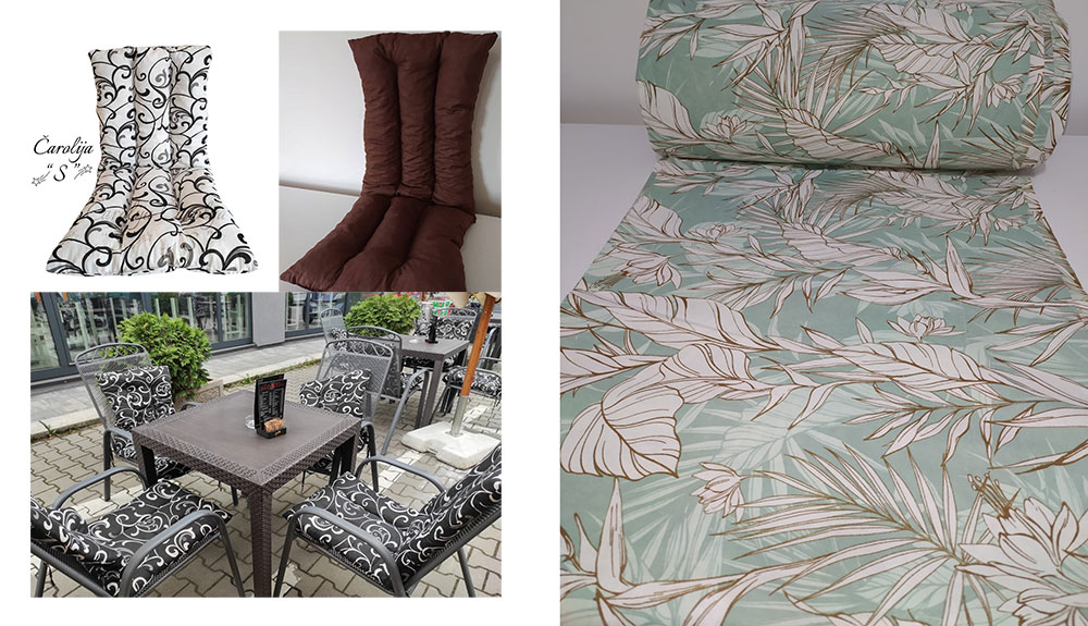 Jastuk Za Stolicu Sa Naslonom 1 kom. 45 x 90 cm Flora Mint