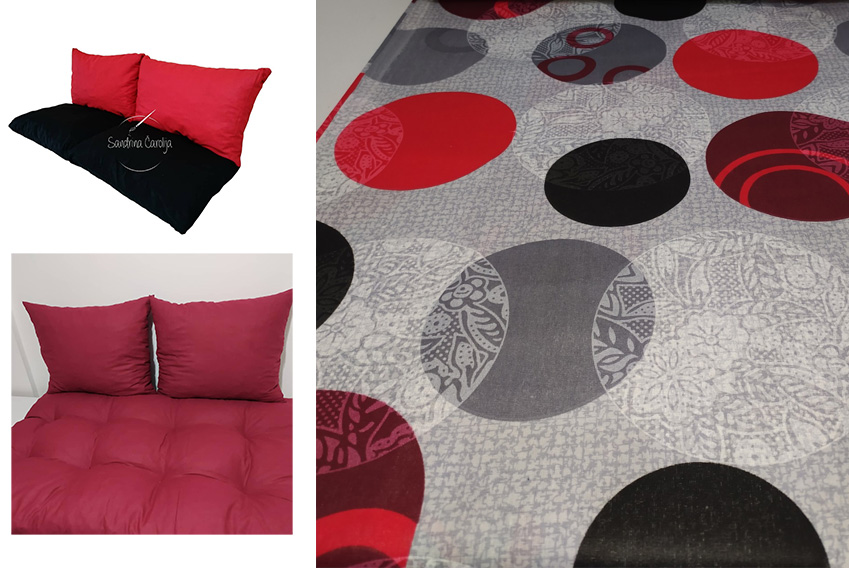 Jastuci za garniture od paleta - 100 x 50 x 50 cm - Dotty Red