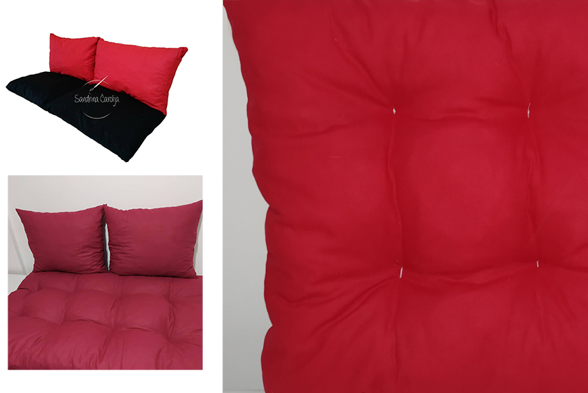 Jastuci za garniture od paleta - 130 x 50 x 50 cm - Red