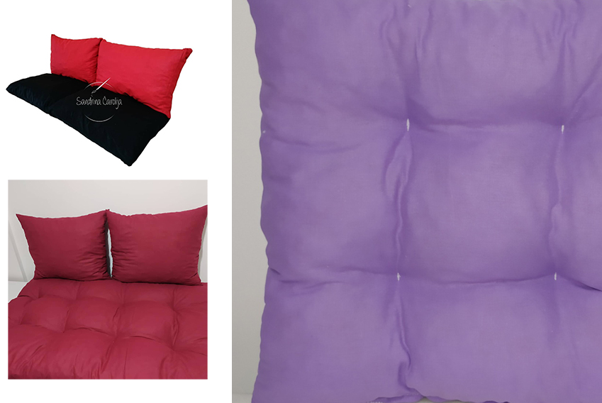 Jastuci za garniture od paleta - 160 x 50 x 50 cm - Lila