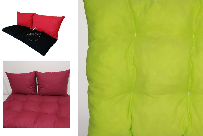 Jastuci za garniture od paleta - 160 x 50 x 50 cm - Limeta