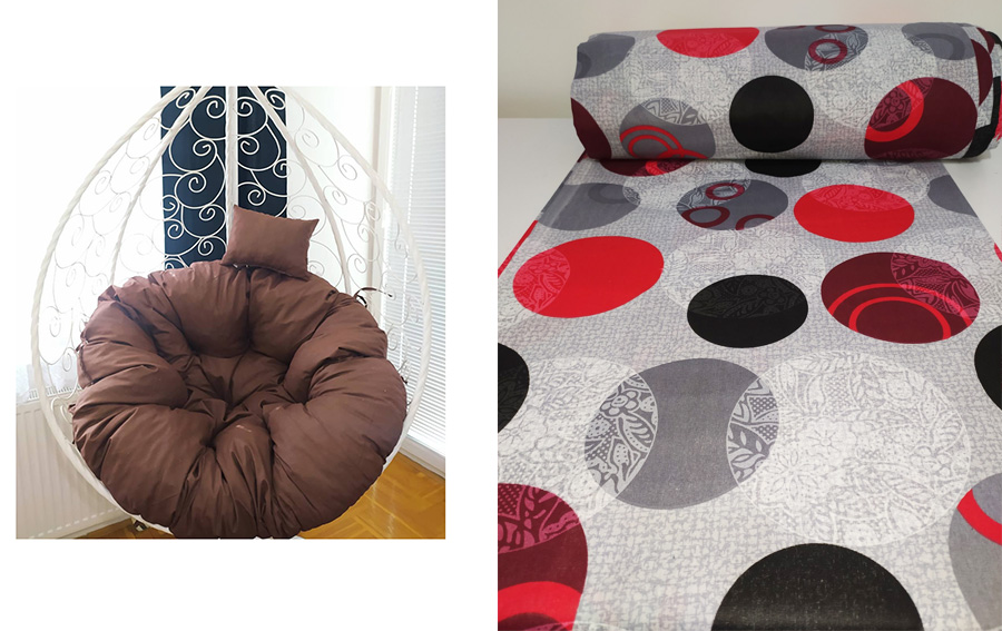 Jastuk Za Gnezdo Baštensku Ljuljašku - 100 cm - Dotty Red