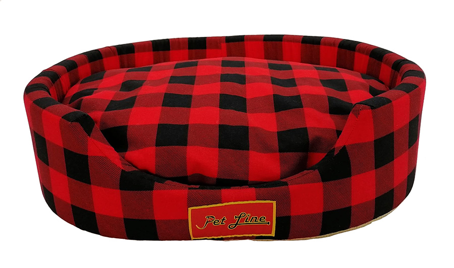 Pet Line Krevet za pse - Ovalni - Karirani  Veličina L P802L-25