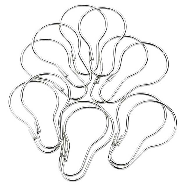 Metalne alke za tuš zavese 12 komada SLV - Image 1