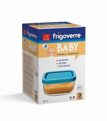 Staklena posuda Frigoverre square baby 3-1 22cl 10x10 cm