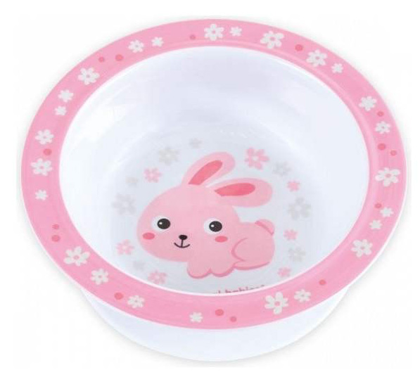 Canpol baby činija Melamin sa prijanjajućim dnom - roze