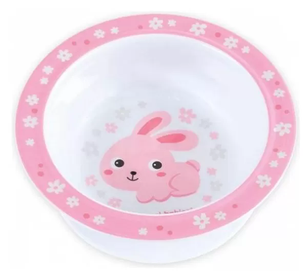 Canpol baby činija Melamin sa prijanjajućim dnom - roze