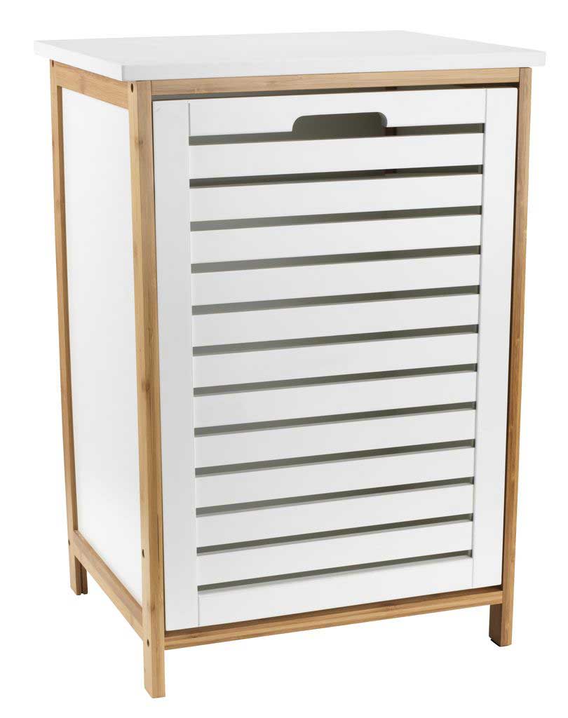 Korpa za veš od bambusa i medijapana - dodatni pogled