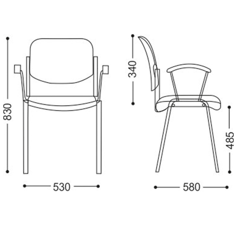 Nowy Styl Konferencijska stolica Era Chrome C11 - dodatni pogled