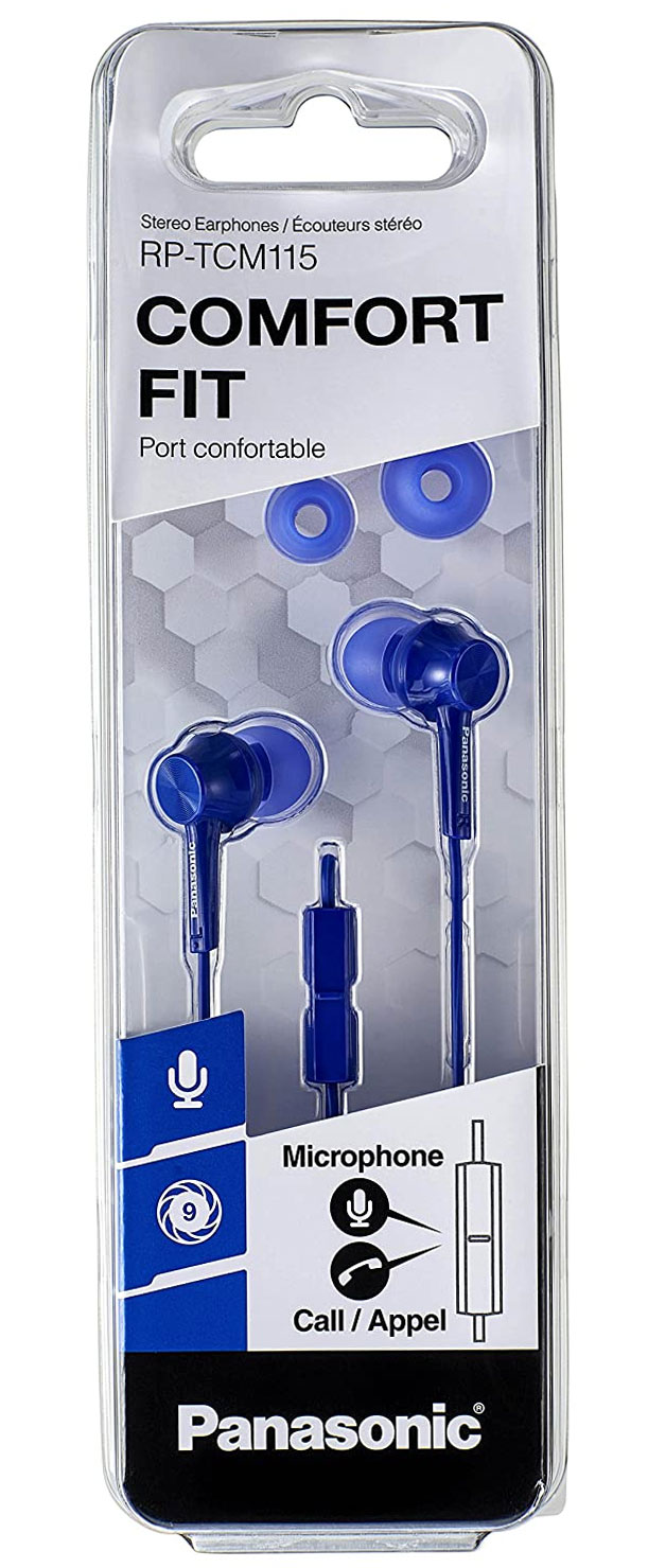 Slušalice sa mikrofonom Panasonic RP-TCM115E-A plave - dodatni pogled