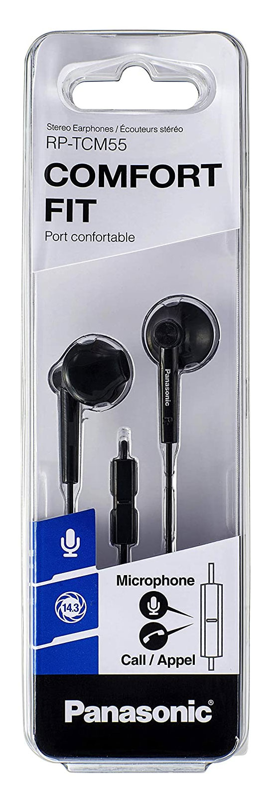 Slušalice sa mikrofonom Panasonic RP-TCM55E-K crne - dodatni pogled