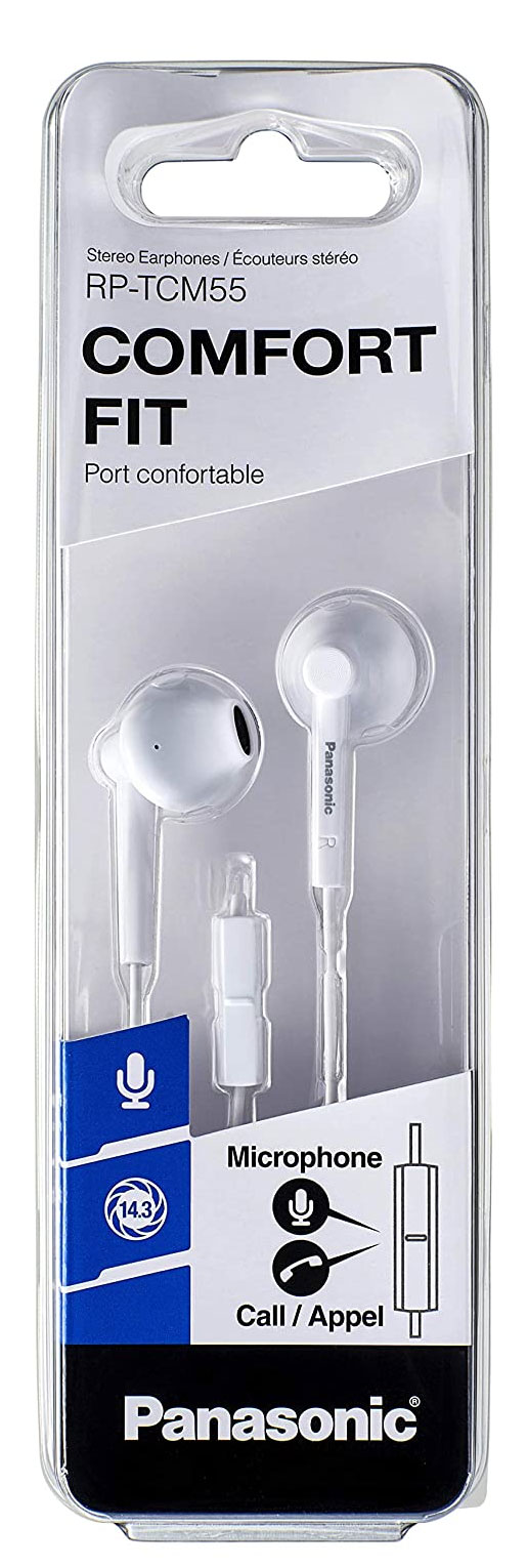 Slušalice sa mikrofonom Panasonic RP-TCM55E-W bele - dodatni pogled