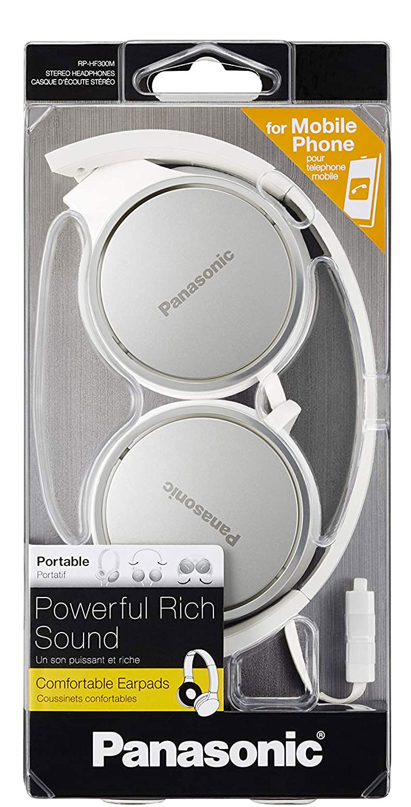 Slušalice sa mikrofonom Panasonic RP-HF300ME-W bele - dodatni pogled